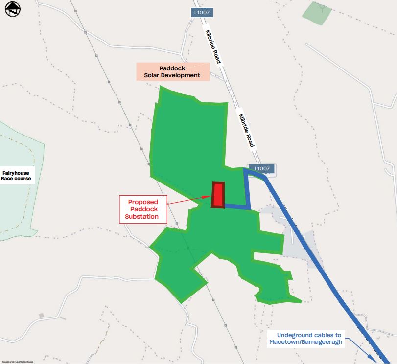 Map of substation location